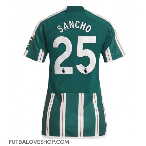 Dres Manchester United Jadon Sancho #25 Preč pre Ženy 2023-24 Krátky Rukáv